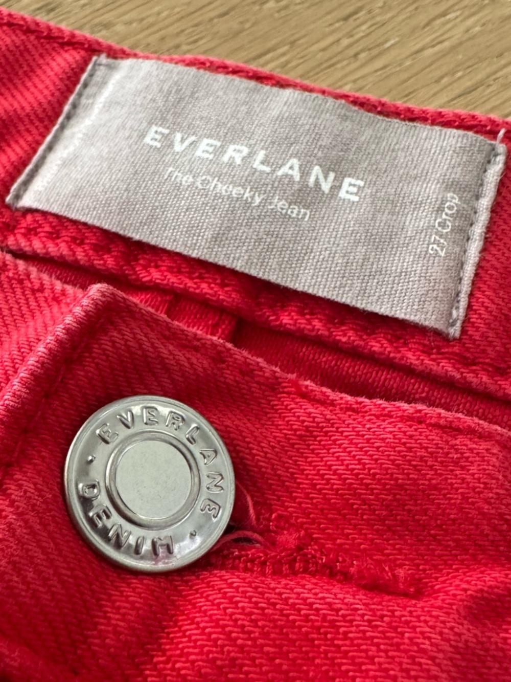 Everlane The Cheeky Jean Crop Red Size 27 - Picture 7 of 10